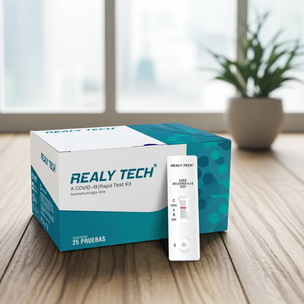 Prueba Rápida 4 en 1 Realy Tech Influenza A+B + Covid-19 + RSV Con 25 Pruebas