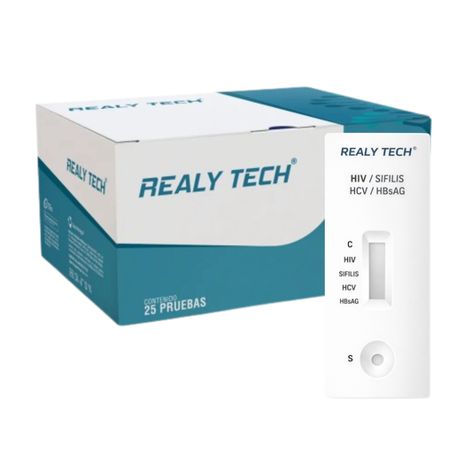Prueba HIV + Sifilis + HCV + HBsAg Rely Tech  Con 25 Pz