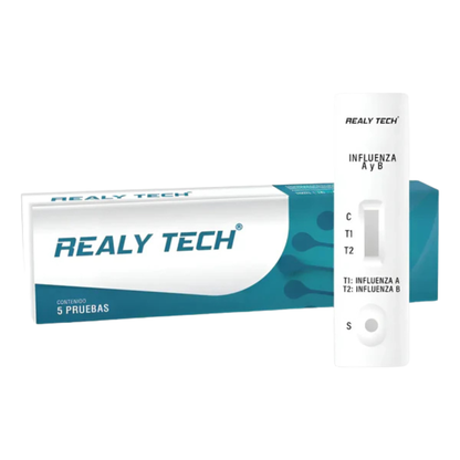 Prueba Rápida Covid 19 + Influenza Realy Tech Con 5 Pz