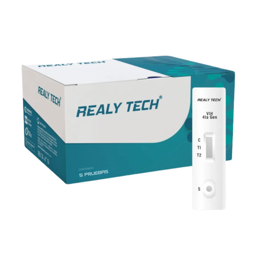 Prueba VIH Cuarta Generación Realy Tech Con 5 Pz