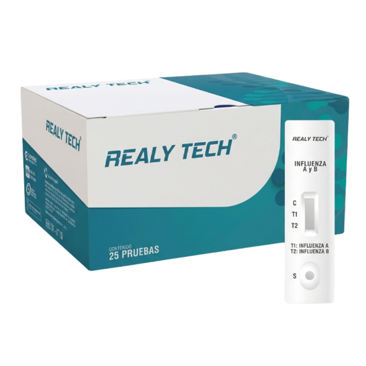 Prueba Rápida Covid 19 + Influenza Realy Tech Con 25 Pz