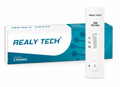 Prueba VIH Cuarta Generación Realy Tech Con 5 Pz